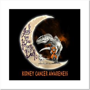 kidney cancer moon dinosaur Posters and Art